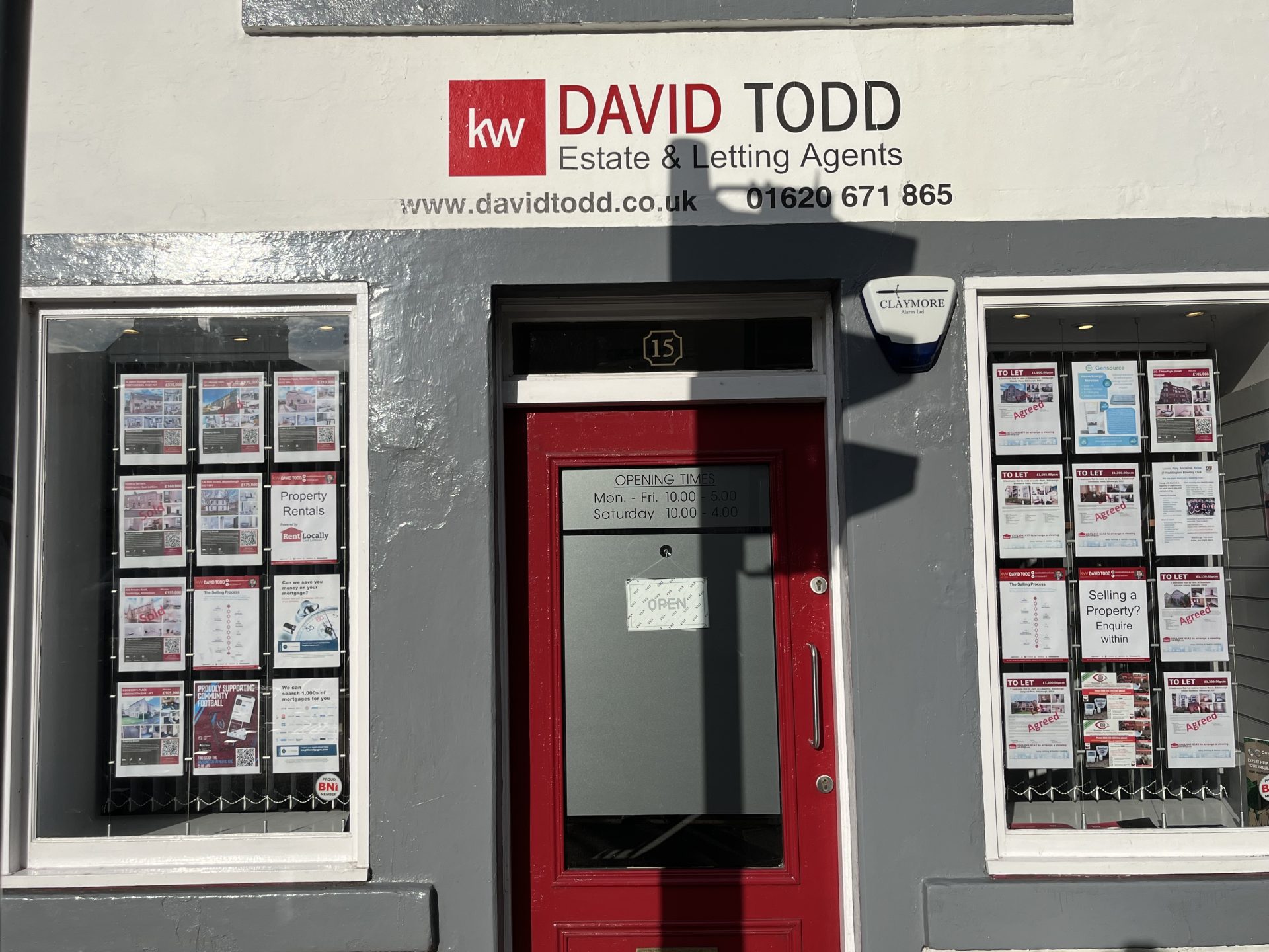 Shop front of David Todd Estate Agent