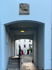 Goat above doorway in St Marys Place Haddington